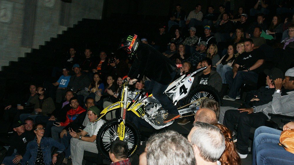 Then all of a sudden the big #4 comes down the stairs inside the theatre that seats 350 people. The GOAT is one awesome dude.