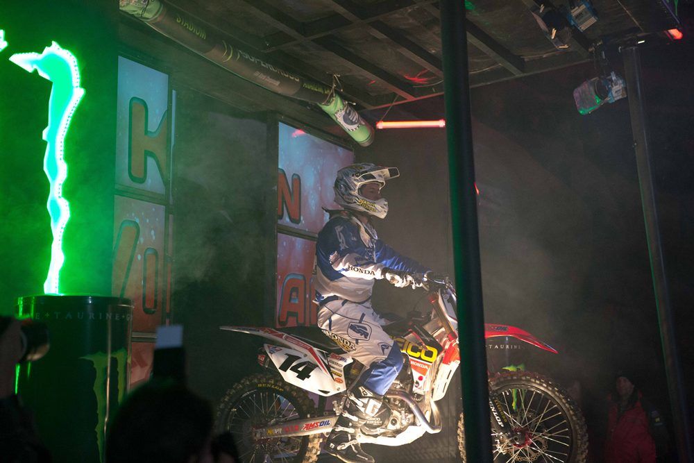 His last time coming out the Monster gates for the fans to see.