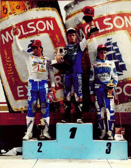  “A memorable weekend: Made my Japanese bosses happy bysweeping both nights (Larocco's first career SX win won the other night), met my wife that weekend, pissed off Rollerball cause the best he could do was second, and got puked on by Mickey Dymond in Yamaha's van after a party." That one made me laugh.
