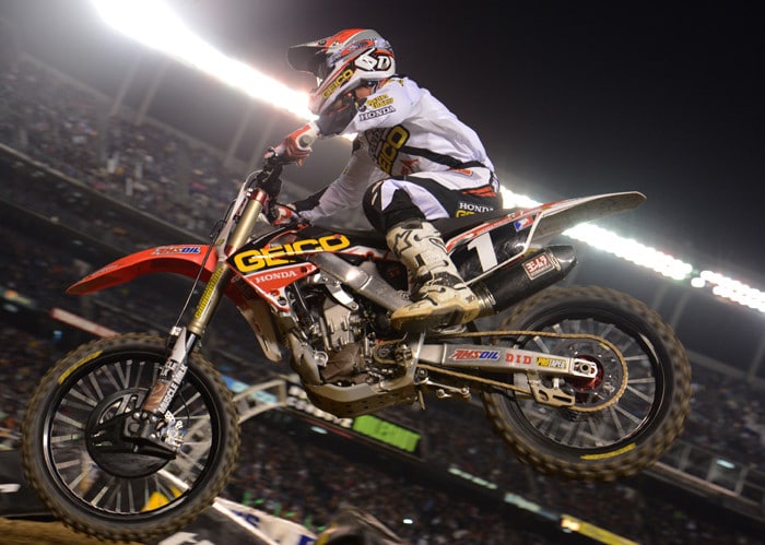 Eli Tomac won the Lites class in San Diego but his one bad night in Oakland has left him 17 points back of Roczen...nearly insurmountable considering how well Roczen is riding, but we all know anything can happen in Supercross.