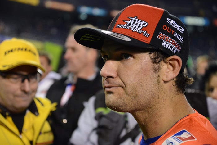 Chad Reed was quiet and reflective after the race...it wasn't the ending he was visualizing.