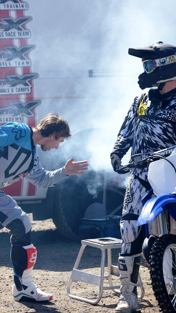 Kaven Benoit having fun with the two smoke of Shawn Maffenbeier's. Haha Benoit is a funny dude.